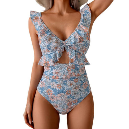 🏖️Summer Hot Sale 50% OFF🌊Women’s Tummy-Control One-Piece Swimsuit💃Flattering V-Neck🩱Ruched Slimming Design