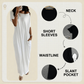 🔥Last Day Promotion 50% OFF✨💃Women's Summer Casual Loose Solid Color Short-Sleeve Long Dress