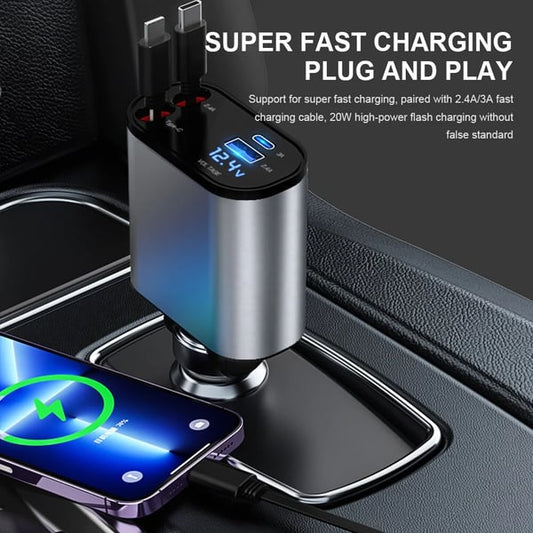 Fast Charge Retractable Car Charger