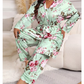 Comfy 3-Piece Pajama Set – Robe, Camisole & Long Pants