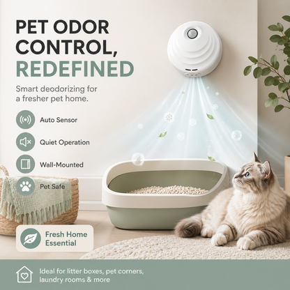 🔥Limited Time 50% OFF! 🌬️Say goodbye to unpleasant odors with it! Smart Quiet Pet Odor Eliminator