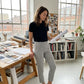 👖50% OFF NOW! Women's High‑Waisted Elastic Pants with Zipper Pockets – Stretchy Wrinkle‑Resistant Cropped Trousers, Casual Work Travel Slim Fit Pants for Daily Outdoor Activities