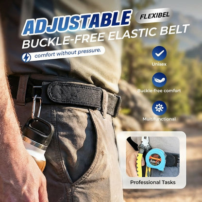 👖Last Day Special Price £9.99!!👍✨ No-Buckle Elastic Belt for Men & Women – Adjustable, Stretchable & Invisible Fit