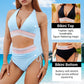 🔥Summer Hot Sale £17.99!!💥50K+ SOLD!-👙High Waisted Tummy Control Color Block Bikini Sets