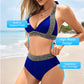 🔥👙Sexy V-neck Women's Holiday Swimsuit With Wavy Pattern