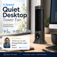 ☀️3-Speed Quiet Desktop Tower Fan