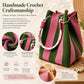 🏆👜 Limited-Time Sale: 50% OFF🌴Boho Striped Knit Bucket Handbag for Women – Handmade Summer Beach Shoulder Bag