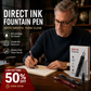 ✍️ High-capacity direct-fill fountain pen – no cartridge changes required