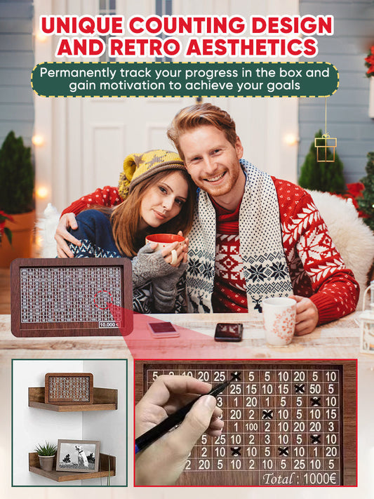 🔥2026 New Arrivals: 50% Off for a Limited Time!🔥Retro Style Wooden Money Box with Counter Piggy Bank Handmade Saving Money Goal Piggy Bank