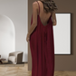 💃LAST DAY SAEL 50% OFF!!✨Women's Solid Color Backless Cami Dress💕