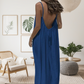 💃LAST DAY SAEL 50% OFF!!✨Women's Solid Color Backless Cami Dress💕