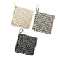Hand-woven coaster—solid-color cotton rope square heat-resistant mat for teacups and plates.
