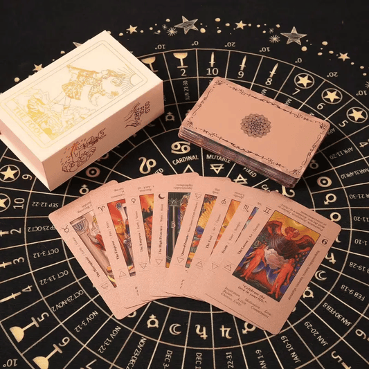 🔮 60% OFF NOW! ✨ Witchy Cauldron Tarot Card Set – Rose Gold Accents, Complete Guide Book & Velvet Pouch 🎴📖