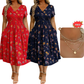 💃2026 Summer Hot Sale 70% OFF🌿⏳Women's V-Neck Floral Print Dress with Twist Waist
