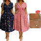 💃2026 Summer Hot Sale 70% OFF🌿⏳Women's V-Neck Floral Print Dress with Twist Waist