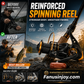 🎣TODAY ONLY ALL-🔥TIME LOW PRICE！🎣Must-have tool for all fishing lovers！Baitrunner Spinning Fishing Reel, Dual Brake System Smooth Silent Spinning Reel, Heavy Duty Sturdy Durable Saltwater Freshwater Reel for Lake River Shore Boat Fishing