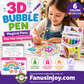 🔮Magic Pen – Draw 3D with one stroke!🎄 DIY Bubble Popcorn Drawing Pens