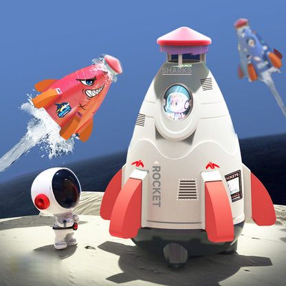 🥳2026 HOT SALE🥳💞50K+ SOLD!❄️💧 50% OFF! Fun Rocket Outdoor Water Spray Toy for Kids