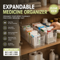 🔥 Transparent Telescopic Medicine Organizer — Extendable, Perfect for a Tidy Medicine Cabinet 💊🗄️