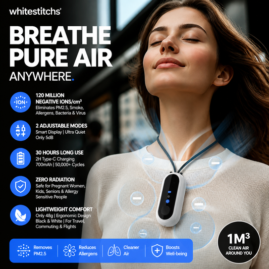 🌬️✨ Wearable Negative Ion Air Purifier – Fresh Air Everywhere You Go! 🍃💪