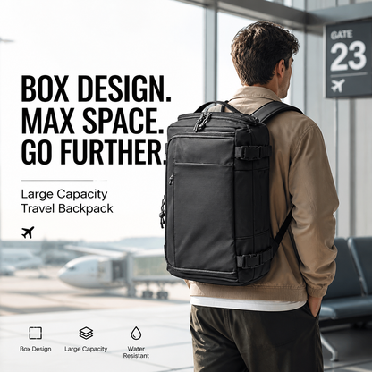 Box-style Large-capacity Luggage Backpack
