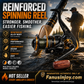 🎣TODAY ONLY ALL-🔥TIME LOW PRICE！🎣Must-have tool for all fishing lovers！Baitrunner Spinning Fishing Reel, Dual Brake System Smooth Silent Spinning Reel, Heavy Duty Sturdy Durable Saltwater Freshwater Reel for Lake River Shore Boat Fishing