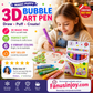 🔮Magic Pen – Draw 3D with one stroke!🎄 DIY Bubble Popcorn Drawing Pens
