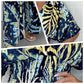 🔥50% Off🍃Women's Summer Fashion Leaf Print Plus Size Bodysuit with Elastic Waist