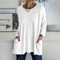 ⏰HOT SALE 49% OFF- Women's Round Neck Long Sleeve Loose Pocket T-Shirt