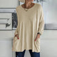 ⏰HOT SALE 49% OFF- Women's Round Neck Long Sleeve Loose Pocket T-Shirt