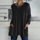 ⏰HOT SALE 49% OFF- Women's Round Neck Long Sleeve Loose Pocket T-Shirt
