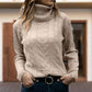 Women’s Solid Long Sleeve Knitted Turtleneck Sweater