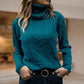 Women’s Solid Long Sleeve Knitted Turtleneck Sweater