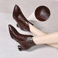 Women's Fashion Chunky Heel Pointed Toe Boots
