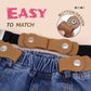 2 Pieces Adjustable Buckle Free Elastic Belts for Kids