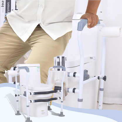 🎉 2026 Sale — Over 23,000 Sold!🚽 Toilet Safety Rails‑Anti‑Fall Support Grab Bars for Seniors ✨