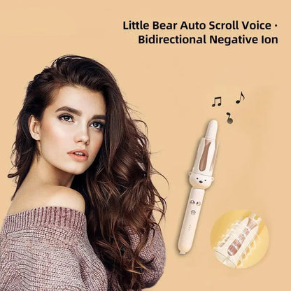 💁‍♀️ Perfect Curls, Zero Burns – Auto Curling Wand with Anti-Scald Tech!