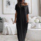 🔥Last Day Promotion 50% OFF✨💃Women's Summer Casual Loose Solid Color Short-Sleeve Long Dress
