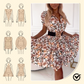 ⏳Limited time 50% off💥✨Women's V-neck floral print mini dress