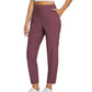 👖50% OFF NOW! Women's High‑Waisted Elastic Pants with Zipper Pockets – Stretchy Wrinkle‑Resistant Cropped Trousers, Casual Work Travel Slim Fit Pants for Daily Outdoor Activities