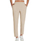 👖50% OFF NOW! Women's High‑Waisted Elastic Pants with Zipper Pockets – Stretchy Wrinkle‑Resistant Cropped Trousers, Casual Work Travel Slim Fit Pants for Daily Outdoor Activities