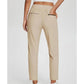 👖50% OFF NOW! Women's High‑Waisted Elastic Pants with Zipper Pockets – Stretchy Wrinkle‑Resistant Cropped Trousers, Casual Work Travel Slim Fit Pants for Daily Outdoor Activities