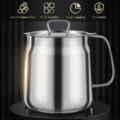 🧑‍🍳 49% OFF! Multi‑Function Stainless Steel Oil Filter Container – Large capacity, reusable filter. Saves oil, keeps cooking clean & healthy. A kitchen must‑have! 🔥✨