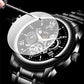 Men's Waterproof Roman Skeleton Automatic Mechanical Watch