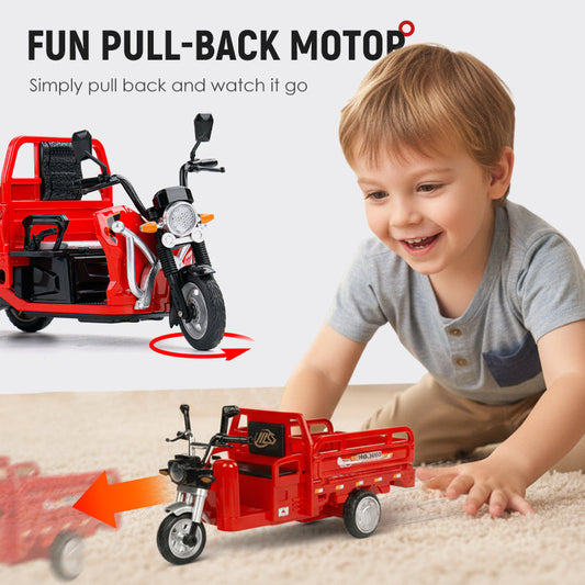 Pull-Back Electric Tricycle Toy with Sound & Light