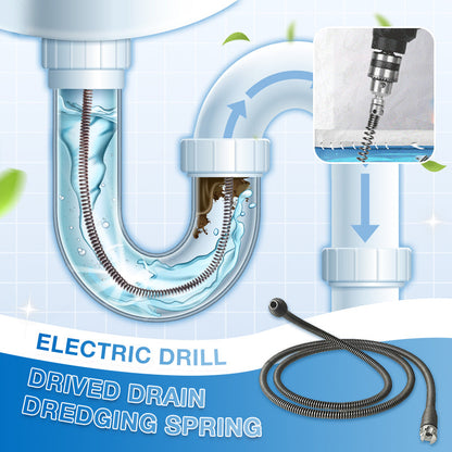 Electric Drill- Drived Drain Dredging Spring
