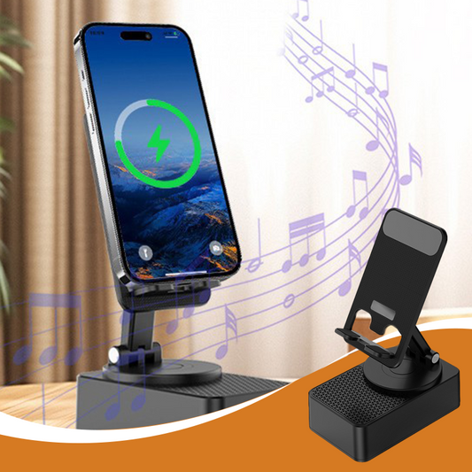 3-in-1 Phone Holder with Bluetooth Speaker & Power Bank