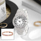Women's Elegant Rhinestone Bracelet Watch