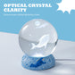 Luminous Crystal Ball Night Lamp with Resin Base