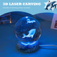 Luminous Crystal Ball Night Lamp with Resin Base